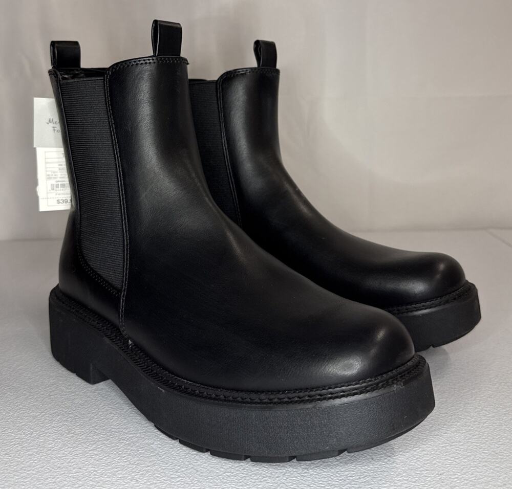 A New Day Women's Demi Chelsea Black Boots Two Different Sizes R-11 L-10